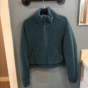 Lululemon Teal Fleece Quarter-Zip Pullover